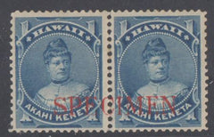 US Possessions - Hawaii 37 VF LH Mint Specimen Overprint on Pair