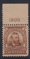 US 303 US Bureau and Regular Issues Plate Number single 1800
