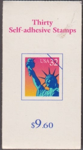 US BK260a Booklet 30 Stamp Booklet with 5 num 3122 Eg P num V1111