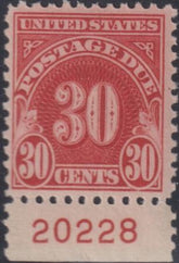 US J75 US Postage Dues Plate #Single Mint F - VF $165