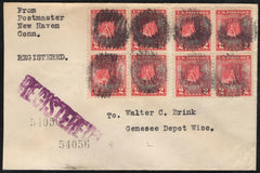 US Connecticut, New Haven 645 on Fancy Cancel Cover, Wreath