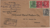 US Florida, St Cloud 632, 634, 696 on Registered Fancy Cancel Cover, Geometric
