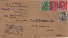 US Florida, St Cloud 632, 634, 696 on Registered Fancy Cancel Cover, Geometric