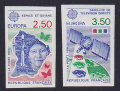 France 2696 - 2697 Imperf Europa set, Butterflies
