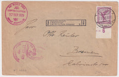 Germany 1929 German Eschweiler Flight Cover with On Board Cancel