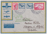 Germany 1933 Zeppelin Flight Cover, Dresden Drop Off and On Board Cancel