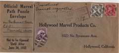 US Iowa, Waverly 466, 632 and 718 on Fancy Cancel Cover, Oval Divided by Geometric Shapes