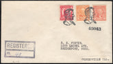 US Illinois, Congerville 638, 641, 690 Fancy Cancel Cover, Lincoln Bust