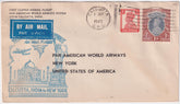 India 1947 First Flight Calcutta - New York