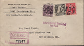 US Louisiana, New Orleans 696, 707-708 on Fancy Cancel Cover, Oval with shapes