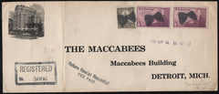 US New York, Peekskill 696, 737 on Fancy Cancel Cover, Bowtie