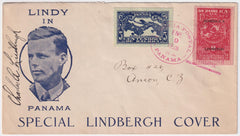 Panama 1928 Special Lindbergh cover with 256-57 Signed by Lindbergh
