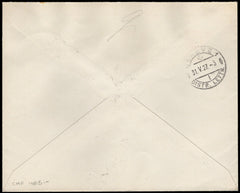 Switzerland 1927 Registered Airmail Cover with Zumstein S26 Interspace Pair