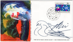 US UN NY 1983 #392 FDC Signed by Swiss Artist Hans Erni, Peace, Dove