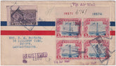 US 1928 C11 PB + E15 on Commercial Registered Special Delivery Airmail Cover