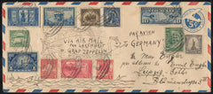 US 1929 Round The World Flight with Hand drawn Cachet Zeppelin as a Fish