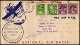 US 1932 National Air Races Cover Signed by Aviator, Mildred Morgan
