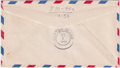US 1949 First Flight Portland, Or to Canton Is. on Airmail Cover with C39