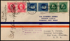 Cuba 1927 1st Flight Havana, Cuba to Key West, FL Signed by Pilots Hugh Wells & Edwin Musick