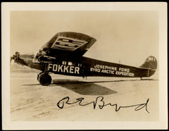 US circa 1926 Photo of the Fokker "Josephine Ford" Signed by R.E. Byrd