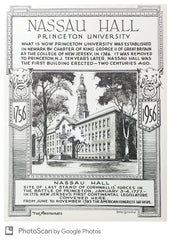 US The Aristocrat Artwork 1956 #1083 Nassau Hall, Princeton University