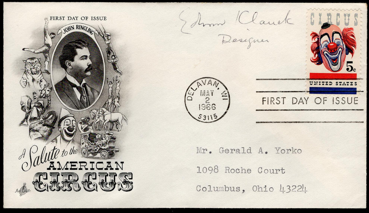 US 1966 #1309 FDC Signed by the Designer of the Issue