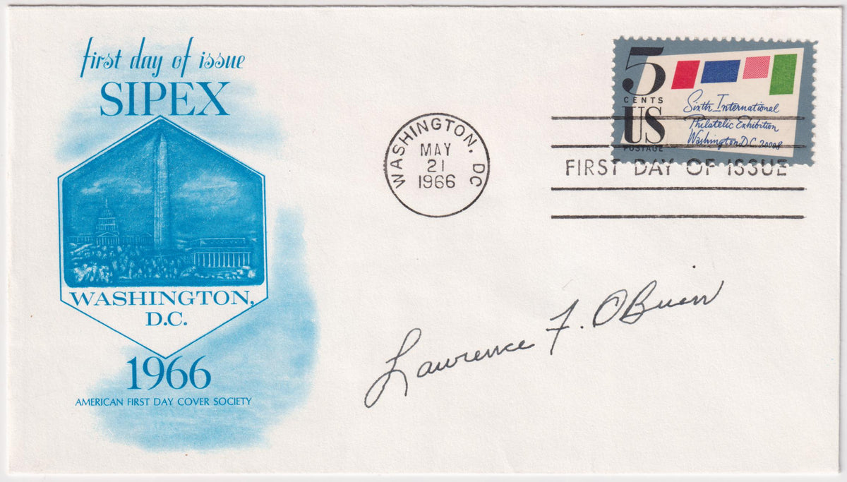 US 1310 FDC Signed by Lawrence F. O'Brien, PMG