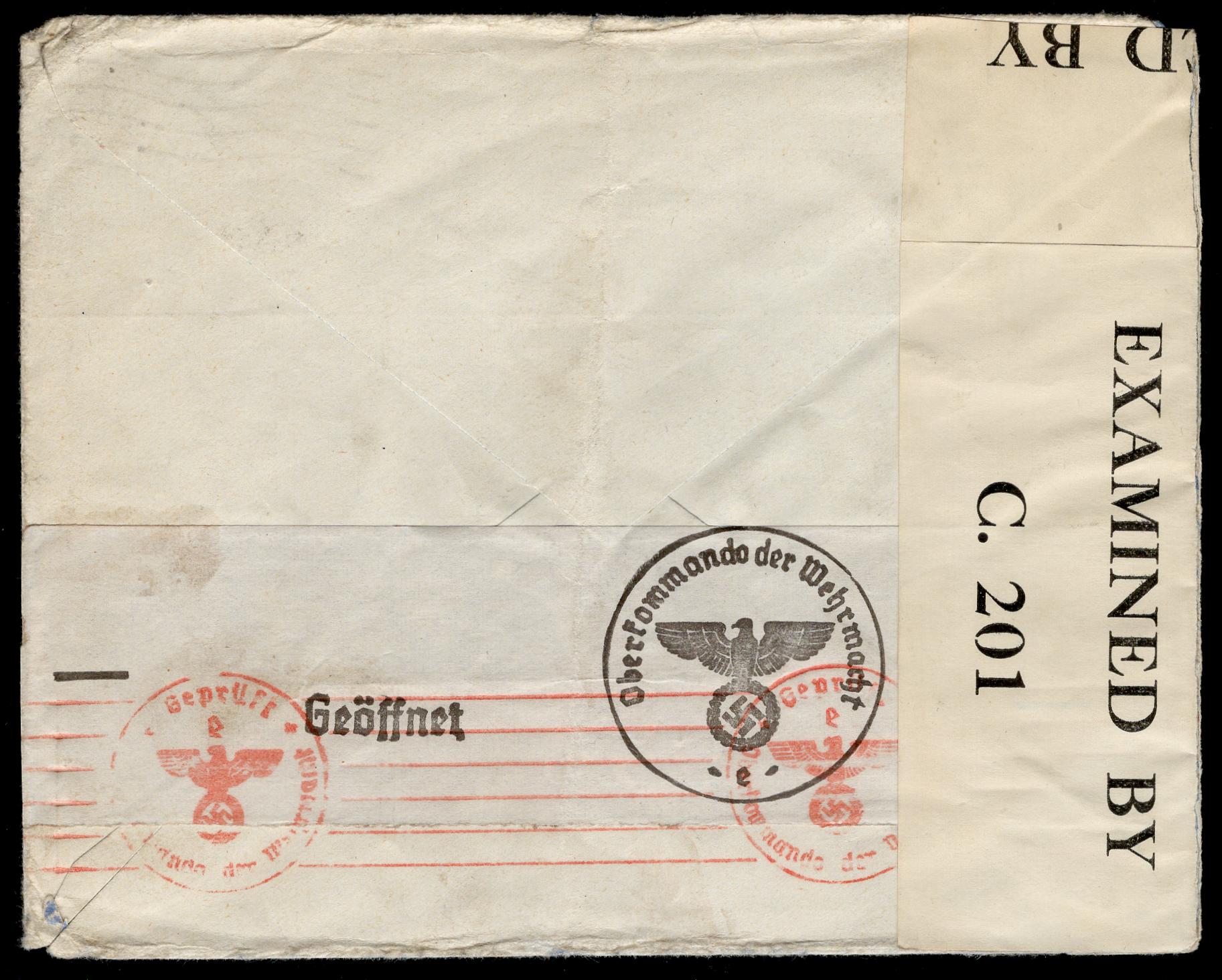 Switzerland 1941 Cover with Bureau of Education  Zumstein DV-IV blue Pestalozzi