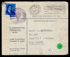 Switzerland 1941 Cover with Bureau of Education  Zumstein DV-IV blue Pestalozzi