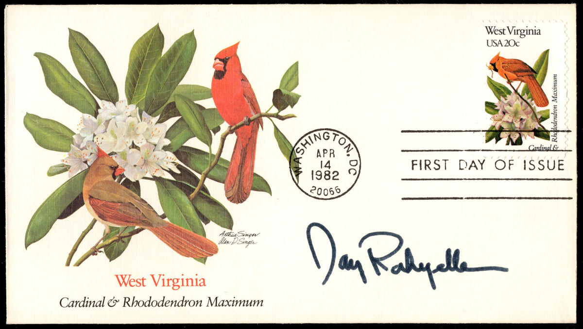 US 1982 #2000 FDC Signed by Governor Jay Rockefeller of West Virginia