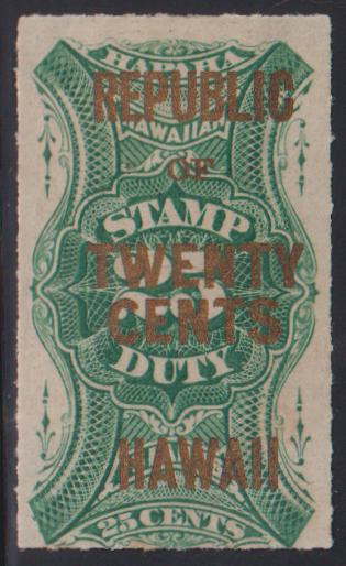 US Possessions - Hawaii #R8 Mint\Hinged