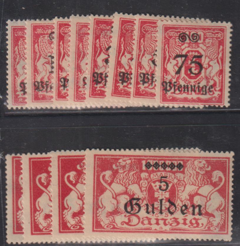 Danzig, Memel, and Plebescites - Danzig #Mi181-92 Mint\LH