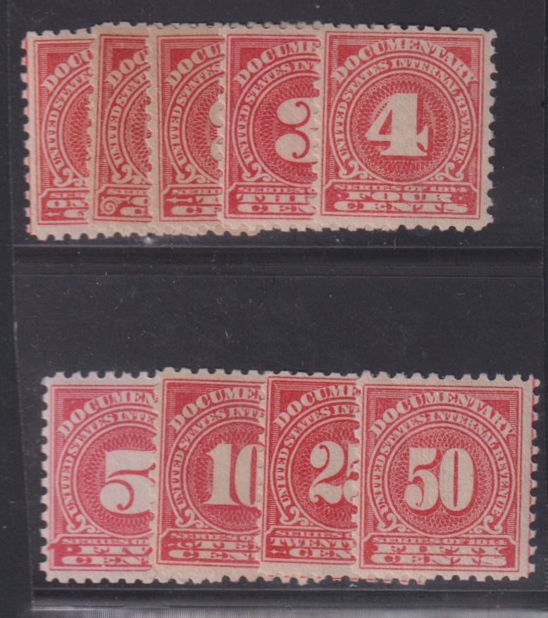 US Revenues #R206//216 Mint\LH/NH