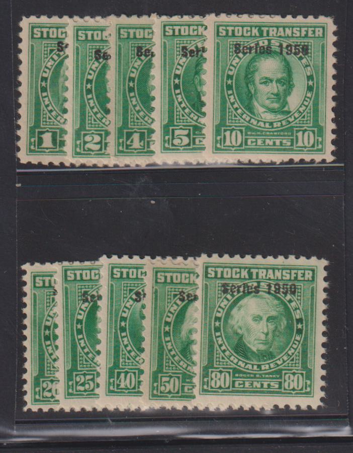 US Revenues #RD313-22 Mint\LH/NH F - VF