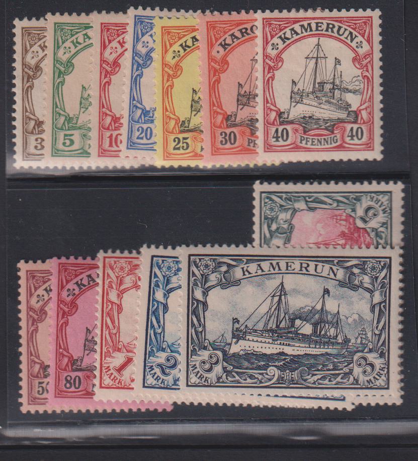 German Colonies - Cameroun #7-19 NH/LH