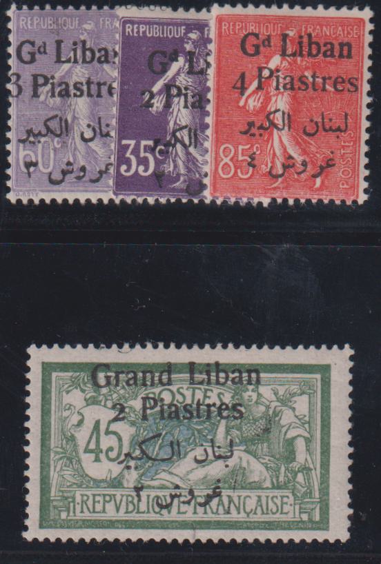 French Colonies and French Area - Lebanon #30//34 Mint\Hinged/LH F - VF