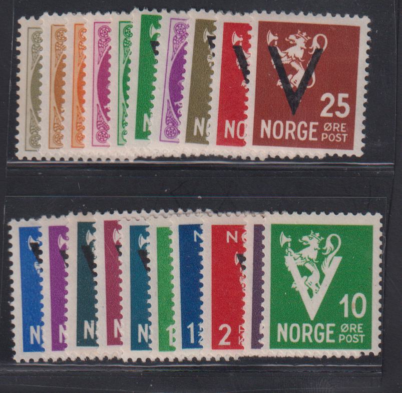 Countries - N- Z - Norway #220-39 Mint\Hinged F - VF