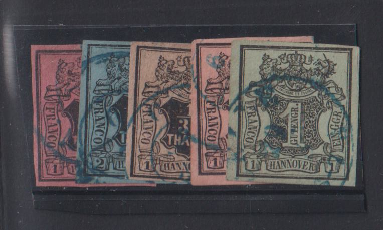 German Colonies - Hannover #2,3,3A,5 Used VF