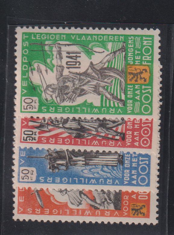 German Colonies - Flemish Legion #1-4 Mint\LH