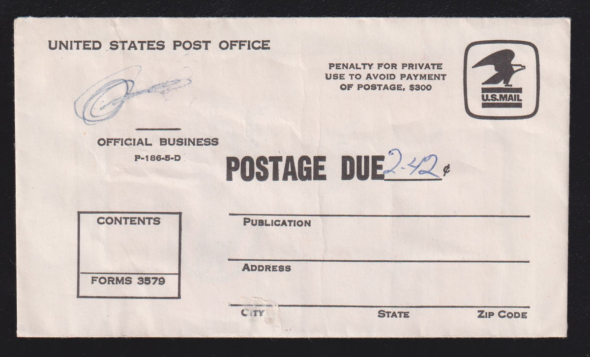 US Postage Dues #J90,97x22