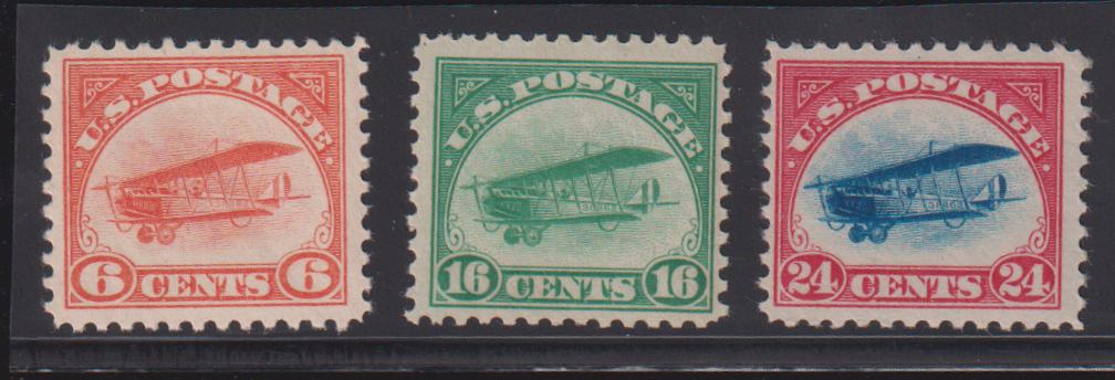 US Airmails #C1-3 Mint\NH F - VF