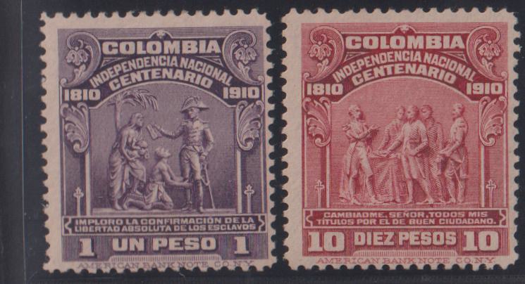 Countries A - M - Columbia #337-8 Mint\LH F - VF