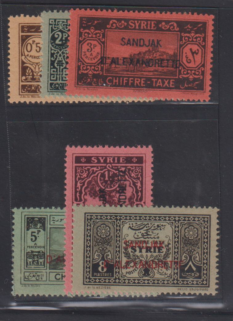 Countries A - M - Alexandretta #J1-6 Mint\LH F - VF