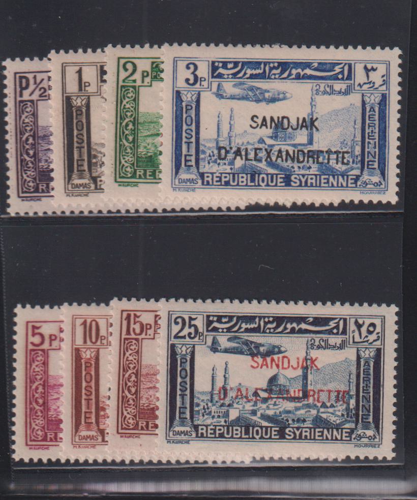 Countries A - M - Alexandretta #C1-8 Mint\LH F - VF