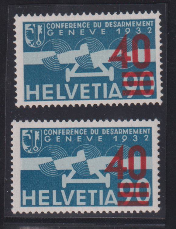 Switzerland #C25,25a Mint\LH/NH VF