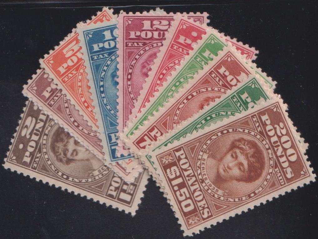US Revenues #RI1-13 Mint\LH F - VF