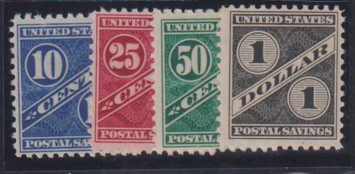US Savings Stamps #PS7-10 Mint\NH F+