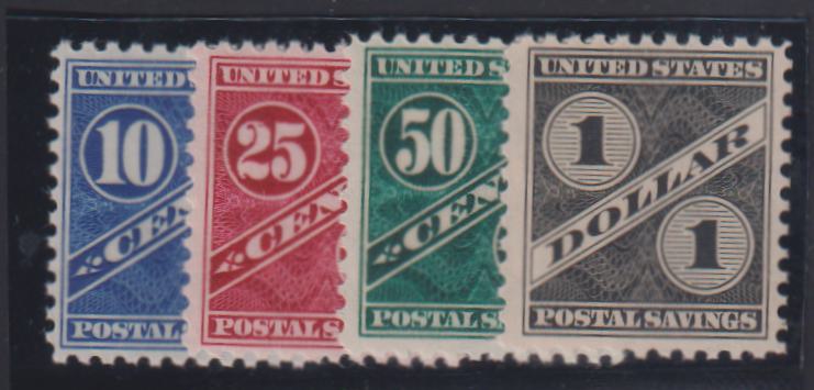 US Savings Stamps #PS7-10 Mint\NH F - VF