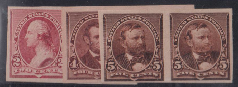 US Essays and Proofs #219DP5,222-3P5 Mint\Hinged F - VF