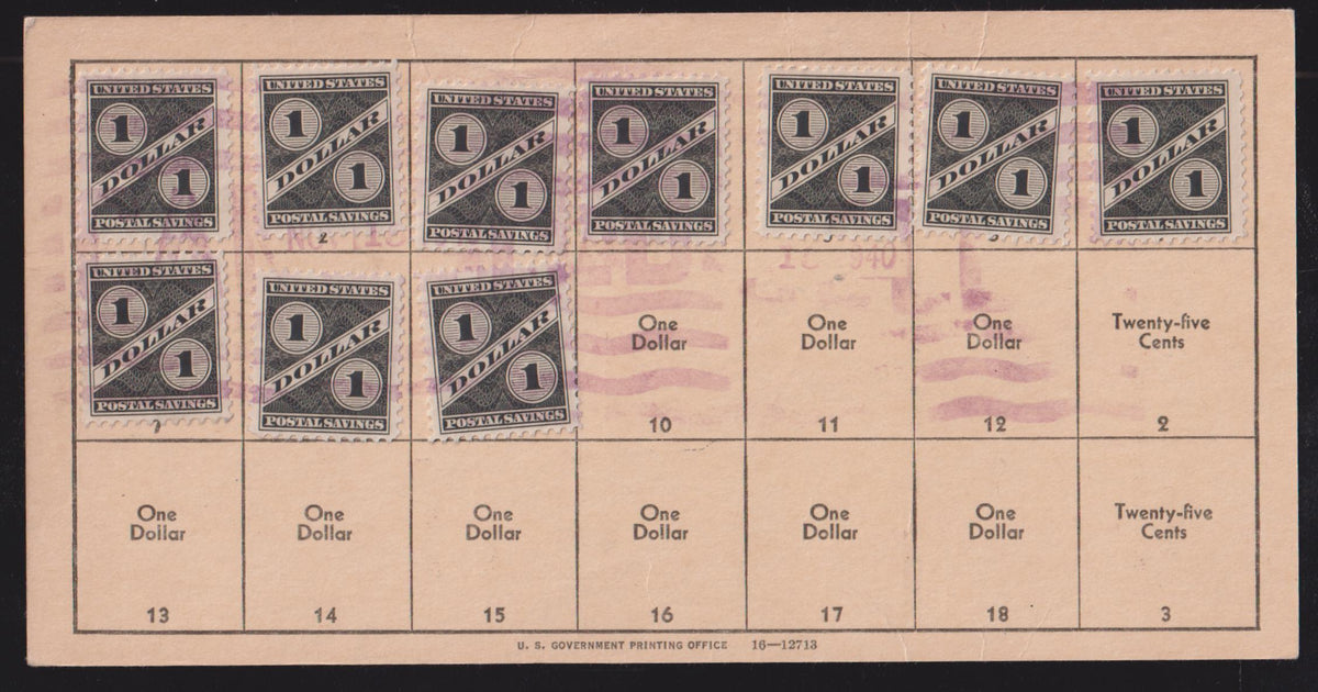 US Savings Stamps #PS10 VF